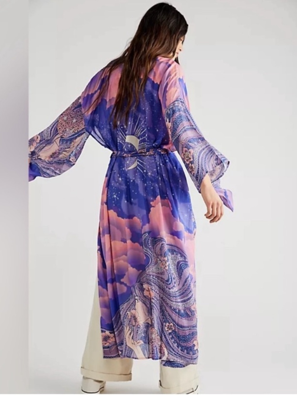 Spell Luna Maxi Robe Duster Purple Pink